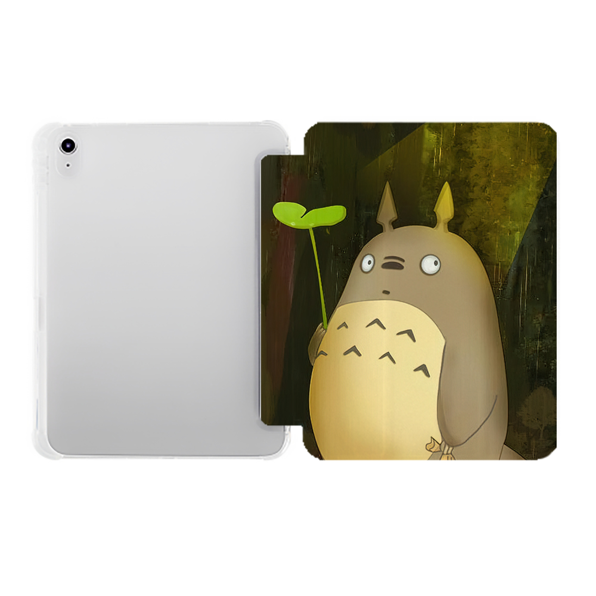 （画像用） となりのトトロ 草壁メイ 草壁サツキ My Neighbor Totoro Satsuki Kusakabe Mei Kusakabe IPad ケース ペン収納付き 三つ折りスタンド PUレザー×シリコン 対応機種9.5/10.5/10.9インチ